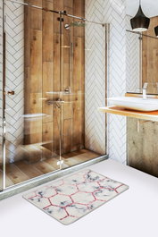 Mijölnir Alfombrilla de Baño Honeycomb Multicolor 40 x 60 cm
